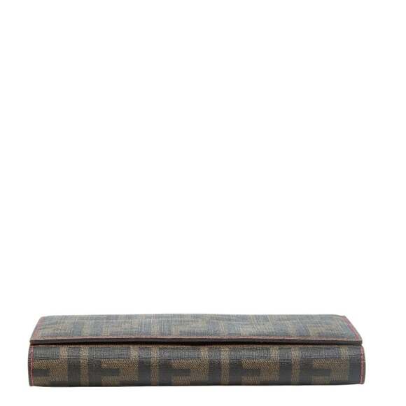 Fendi Zucca Tri-fold Wallet 8M0065 Brown Leather Women's FENDI - Picture 3 of 11